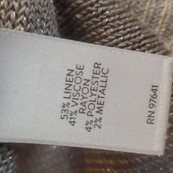 COPY- J Jill*Sweater*Linen blend* Gray/Silver with Metallic threads*Sz … - Picture 4 of 5